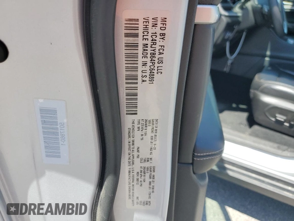 2023 Jeep Grand Cherokee with VIN 1C4RJYB64PC648891, listed as a Copart auction lot 61945935 with 37,970 mi miles and Clean title. Bid and sale history available at DreamBid. Image 13.