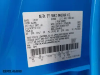 2021 Ford Mustang Mach-E GT with VIN 3FMTK4SX8MME03330, listed as a IAAI auction lot 41655371 with 17,778 mi miles. Bid and sale history available at carsss.com. Image 9.