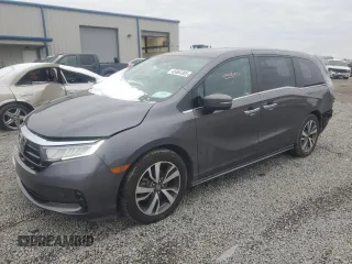 2022 Honda Odyssey Touring with VIN 5FNRL6H81NB057005, listed as a Copart auction lot 45664305 with 48,591 mi miles and Salvage Title. Bid and sale history available at DreamBid. Image 1.