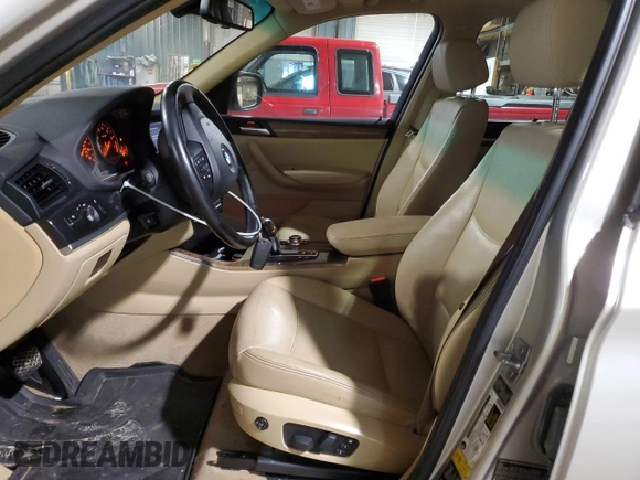 2012 BMW X3 28i with VIN 5UXWX5C54CL729209, listed as a Copart auction lot 53850865 with 134,395 mi miles and Clean Title. Bid and sale history available at DreamBid. Image 7.