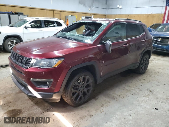 2021 Jeep Compass 80th Anniversary with VIN 3C4NJDEB2MT517099, listed as a Copart auction lot 59578605 with 67,595 mi miles and Non repairable. Bid and sale history available at DreamBid. Image 1.