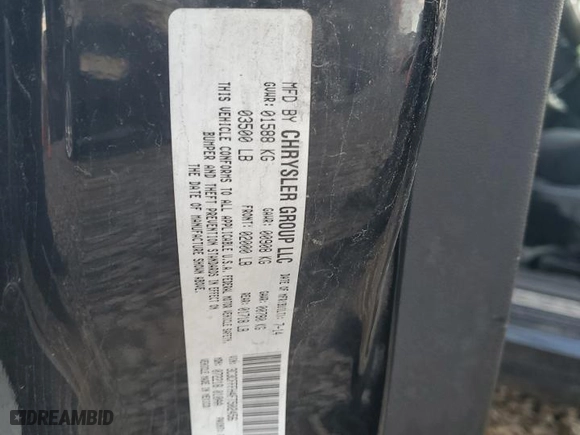 2015 FIAT 500 Abarth with VIN 3C3CFFFH4FT502456, listed as a Copart auction lot 43442265 with 0 mi miles and Salvage Title. Bid and sale history available at carsss.com. Image 12.
