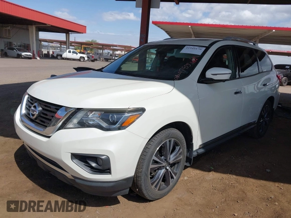 2018 Nissan Pathfinder SL with VIN 5N1DR2MM4JC617154, listed as a IAAI auction lot 41949176 with 47,955 mi miles. Bid and sale history available at carsss.com. Image 2.