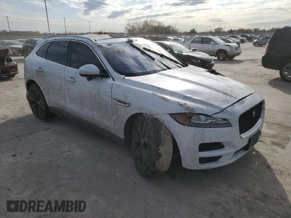 2018 Jaguar F-Pace 30t Portfolio with VIN SADCN2GXXJA321914, listed as a Copart auction lot 84450544 with 115,374 mi miles and Salvage title. Bid and sale history available at DreamBid. Image 4.