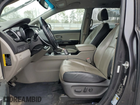 2016 Kia Sedona SX with VIN KNDMC5C15G6181498, listed as a Copart auction lot 51753695 with 182,117 mi miles and Salvage Title. Bid and sale history available at carsss.com. Image 7.