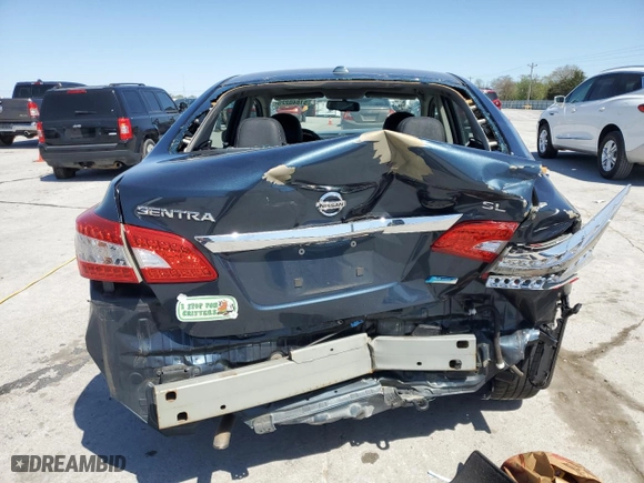 2013 Nissan Sentra SL with VIN 3N1AB7AP7DL713234, listed as a Copart auction lot 51840225 with 184,248 mi miles and Salvage Title. Bid and sale history available at carsss.com. Image 6.