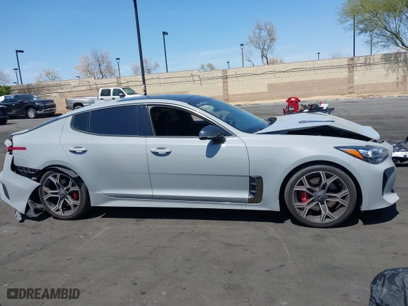 2018 Kia Stinger GT1 with VIN KNAE45LC7J6034168, listed as a IAAI auction lot 41979658 with 111,854 mi miles. Bid and sale history available at carsss.com. Image 14.