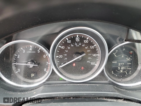 2019 Mazda CX-5 Sport with VIN JM3KFBBM0K1596332, listed as a Copart auction lot 51424515 with 91,841 mi miles and Salvage Title. Bid and sale history available at DreamBid. Image 9.