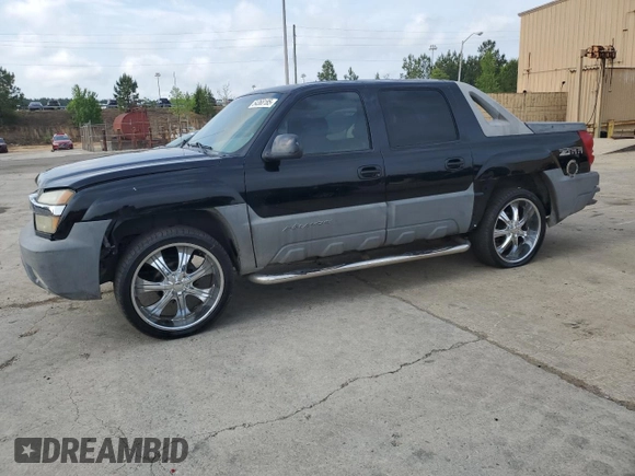 2002 Chevrolet Avalanche with VIN 3GNEC13T92G158903, listed as a Copart auction lot 54368185 with 231,991 mi miles and Clean Title. Bid and sale history available at carsss.com. Image 1.