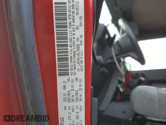 2009 Jeep Wrangler X with VIN 1J4FA24149L760959, listed as a Copart auction lot 49425955 with 128,813 mi miles and Salvage Title. Bid and sale history available at DreamBid. Image 12.