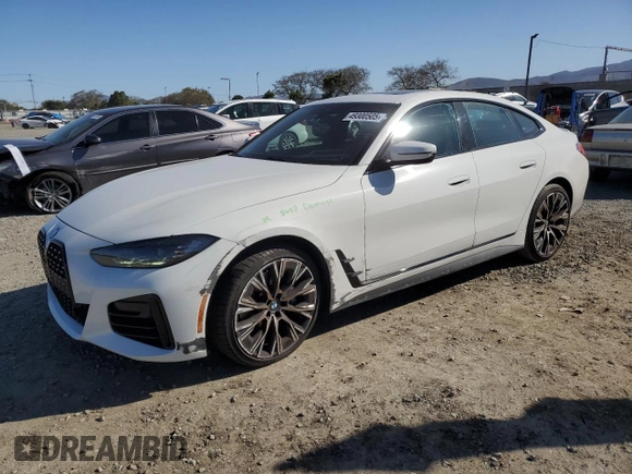 2022 BMW 4 Series 430i with VIN WBA63AV00NFM76170, listed as a Copart auction lot 49300505 with 37,469 mi miles and Salvage title. Bid and sale history available at DreamBid. Image 1.