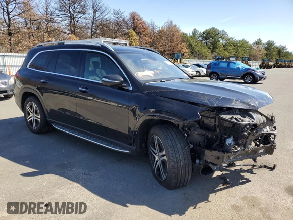 2021 Mercedes-Benz GLS 450 with VIN 4JGFF5KE7MA473906, listed as a Copart auction lot 47139594 with 25,994 mi miles and . Bid and sale history available at DreamBid. Image 4.
