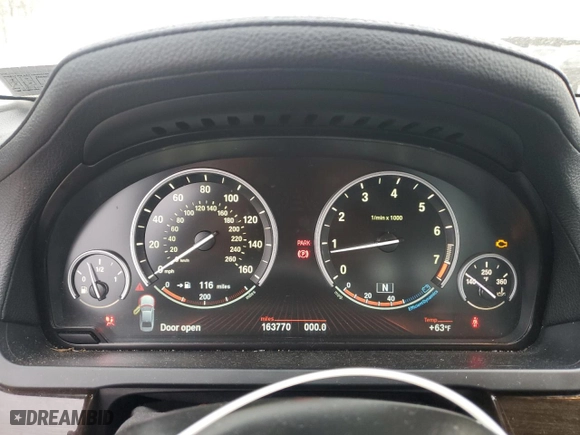2012 BMW 7 Series 750i xDrive with VIN WBAKC6C55CC396517, listed as a Copart auction lot 53300945 with 163,700 mi miles and Clean Title. Bid and sale history available at carsss.com. Image 9.