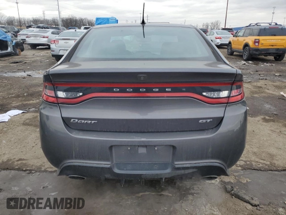 2016 Dodge Dart GT with VIN 1C3CDFEB9GD551162, listed as a Copart auction lot 43546695 with 89,587 mi miles and Clean Title. Bid and sale history available at carsss.com. Image 6.