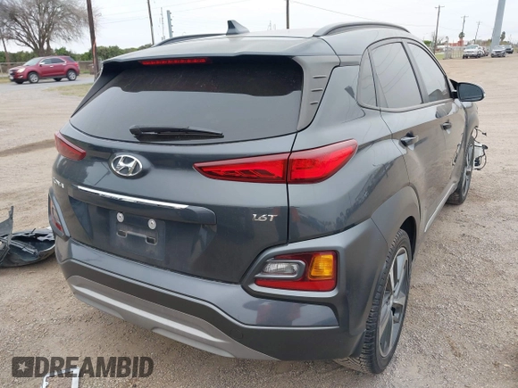2019 Hyundai Kona Limited with VIN KM8K33A51KU355200, listed as a IAAI auction lot 41577081 with 14,718 mi miles. Bid and sale history available at carsss.com. Image 4.