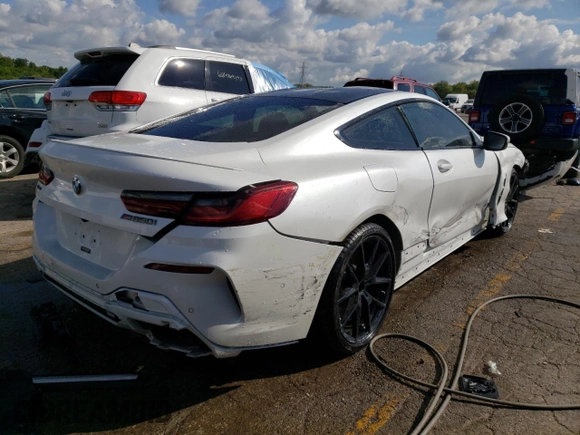2019 BMW 8 Series M850i xDrive with VIN WBABC4C51KBU95991, listed as a Copart auction lot 67556343 with 21,102 mi miles. Bid and sale history available at carsss.com. Image 3.