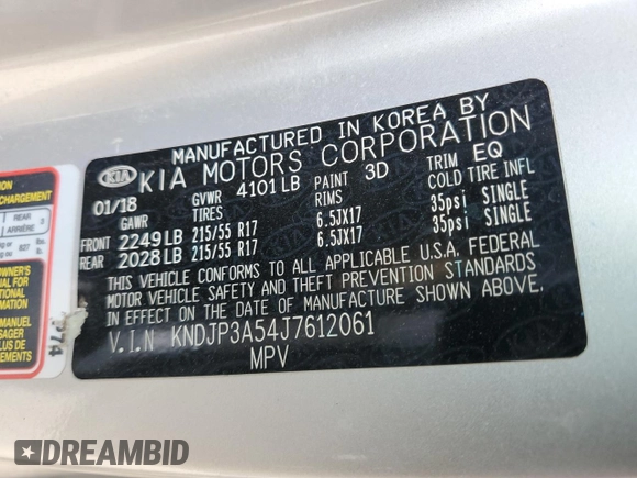 2018 Kia Soul + with VIN KNDJP3A54J7612061, listed as a Copart auction lot 49292965 with 93,825 mi miles and Salvage Title. Bid and sale history available at DreamBid. Image 13.