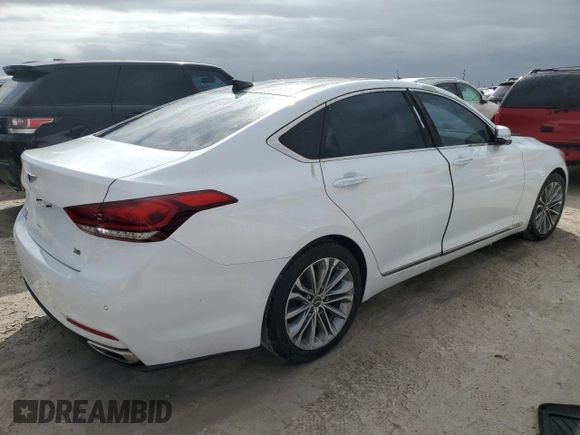 2017 Genesis G80 3.8L with VIN KMHGN4JE8HU174755, listed as a Copart auction lot 74016974 with 0 mi miles and Non Repairable. Bid and sale history available at carsss.com. Image 3.