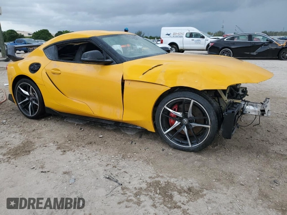 2022 Toyota Supra 3.0 with VIN WZ1DB0C06NW046509, listed as a Copart auction lot 64653075 with 46,472 mi miles and Clean title. Bid and sale history available at DreamBid. Image 4.