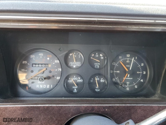 1983 Chevrolet El Camino with VIN 1GCCW80H3DR186750, listed as a Copart auction lot 51813975 with 79,508 mi miles and Salvage Title. Bid and sale history available at carsss.com. Image 9.