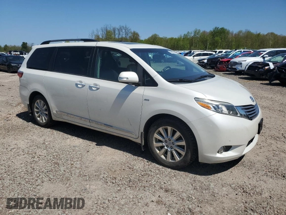 2017 Toyota Sienna XLE с VIN 5TDDZ3DC4HS160369, выставлен на аукционе Copart как лот 56485845 с пробегом 94 181 миль миль и Списание • Salvage title. История ставок и продаж доступна на DreamBid. Изображение 4.