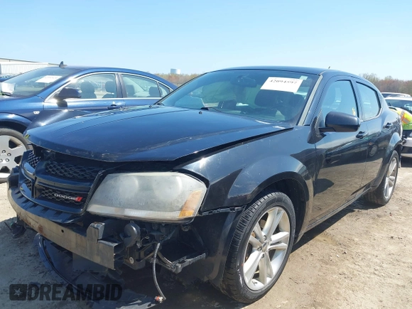 2013 Dodge Avenger SXT with VIN 1C3CDZCB0DN620279, listed as a IAAI auction lot 42094597 with 129,140 mi miles and . Bid and sale history available at DreamBid. Image 2.