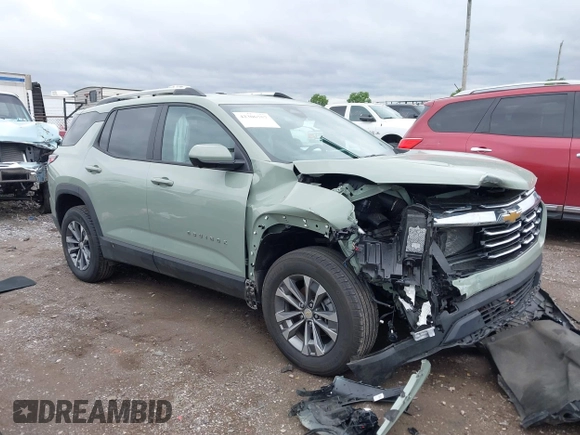 2025 Chevrolet Equinox AWD LT with VIN 3GNAXPEG0SL114558, listed as a IAAI auction lot 42306757 with 18,049 mi miles and . Bid and sale history available at DreamBid. Image 1.