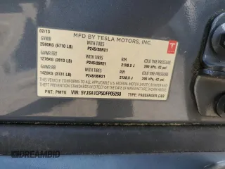 2013 Tesla Model S Performance с VIN 5YJSA1CP5DFP05260, выставлен на аукционе Copart как лот 62391945 с пробегом Не указан миль и Чистый • Clean title. История ставок и продаж доступна на DreamBid. Изображение 13.