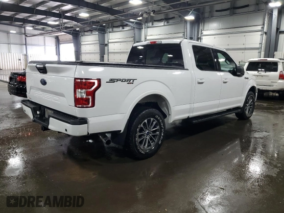 2020 Ford F-150 XL with VIN 1FTFW1E50LKE75868, listed as a Copart auction lot 58371005 with 55,112 mi miles and Salvage title. Bid and sale history available at DreamBid. Image 3.