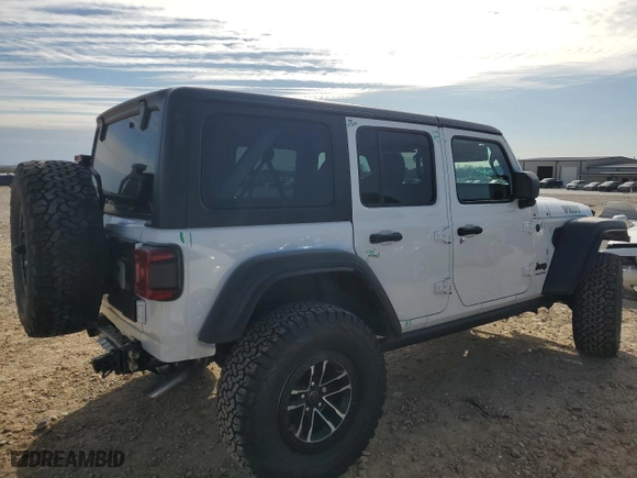 2024 Jeep Wrangler Willys with VIN 1C4RJXDG8RW286064, listed as a Copart auction lot 41465575 with 6,950 mi miles and Salvage Title. Bid and sale history available at carsss.com. Image 3.