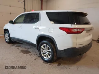 2021 Chevrolet Traverse LS with VIN 1GNERFKW8MJ166905, listed as a IAAI auction lot 42044937 with 96,542 mi miles and . Bid and sale history available at DreamBid. Image 3.