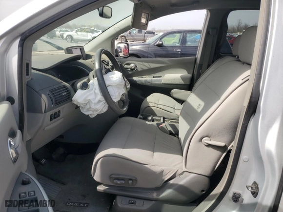 2009 Nissan Quest SL with VIN 5N1BV28U89N100405, listed as a Copart auction lot 48771665 with 0 mi miles and Salvage Title. Bid and sale history available at carsss.com. Image 7.