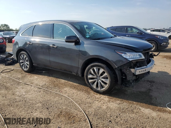 2014 Acura MDX Technology with VIN 5FRYD4H40EB047929, listed as a Copart auction lot 63595925 with 135,301 mi miles and Salvage title. Bid and sale history available at DreamBid. Image 4.