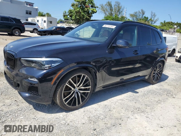 2020 BMW X5 M50i with VIN 5UXJU4C00L9C54563, listed as a Copart auction lot 56119764 with 65,963 mi miles. Bid and sale history available at carsss.com. Image 1.