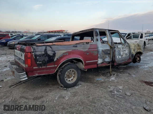 1995 Ford F-150 with VIN 1FTEX15HXSKA55486, listed as a Copart auction lot 41865655 with 0 mi miles and Salvage Title. Bid and sale history available at carsss.com. Image 3.