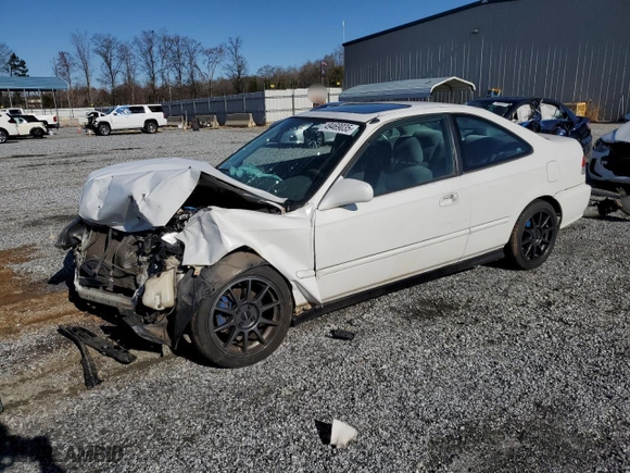 2000 Honda Civic EX with VIN 1HGEJ8243YL126866, listed as a Copart auction lot 49469035 with 198,103 mi miles and Salvage Title. Bid and sale history available at carsss.com. Image 1.