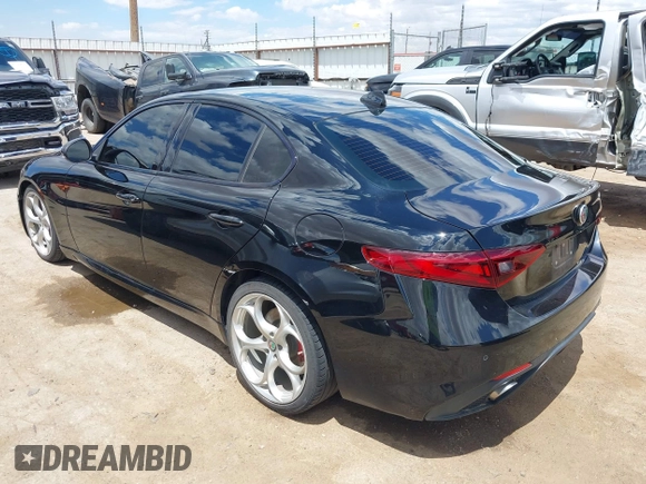 2019 Alfa Romeo Giulia Ti Sport with VIN ZARFAMBN5K7608927, listed as a IAAI auction lot 42347437 with 54,276 mi miles and . Bid and sale history available at DreamBid. Image 3.