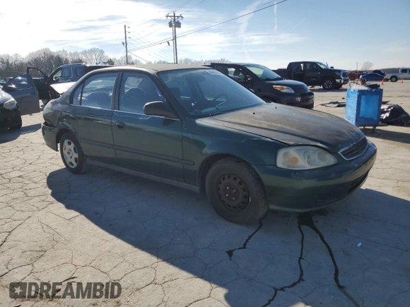 1999 Honda Civic LX with VIN 2HGEJ6676XH573762, listed as a Copart auction lot 44687825 with 272,852 mi miles and Salvage Title. Bid and sale history available at DreamBid. Image 4.