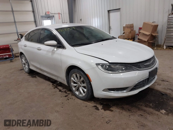 2015 Chrysler 200 C with VIN 1C3CCCCB2FN545166, listed as a IAAI auction lot 41601759 with 95,177 mi miles. Bid and sale history available at carsss.com. Image 1.