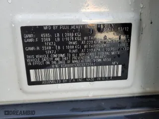2012 Subaru Outback 2.5i Prem with VIN 4S4BRBCC6C3272647, listed as a Copart auction lot 50964505 with 215,889 mi miles and Salvage Title. Bid and sale history available at carsss.com. Image 13.