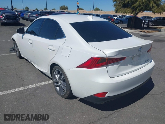 2019 Lexus IS with VIN JTHBA1D29K5093953, listed as a IAAI auction lot 41807795 with 28,055 mi miles. Bid and sale history available at carsss.com. Image 3.