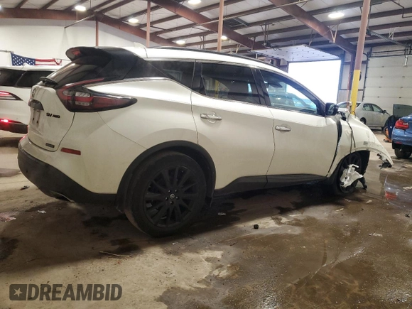 2022 Nissan Murano SV z VIN 5N1AZ2BS3NC108229, wystawiony jako Copart lot #88808655 z przebiegiem 34 671 mil mil oraz Szkoda całkowita • Salvage title. Historia ofert i sprzedaży dostępna na DreamBid. Obrazek 3.
