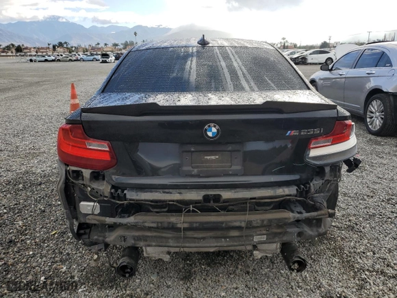 2014 BMW 2 Series M235i with VIN WBA1J7C55EVW84665, listed as a Copart auction lot 44257115 with 111,461 mi miles and Salvage Title. Bid and sale history available at carsss.com. Image 6.
