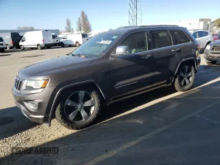 2014 Jeep Grand Cherokee Overland with VIN 1C4RJFCM1EC582749, listed as a Copart auction lot 42262345 with 133,285 mi miles and Clean Title. Bid and sale history available at DreamBid. Image 1.