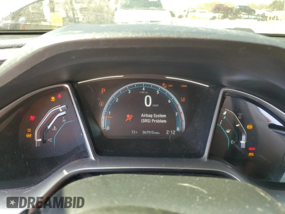 2021 Honda Civic Sedan EX with VIN 19XFC1F36ME200774, listed as a Copart auction lot 53517975 with 67,915 mi miles and Salvage Title. Bid and sale history available at carsss.com. Image 9.