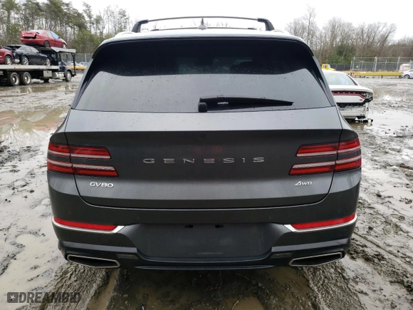 2022 Genesis GV80 with VIN KMUHBDSB6NU092408, listed as a Copart auction lot 40253144 with 53,387 mi miles. Bid and sale history available at carsss.com. Image 6.