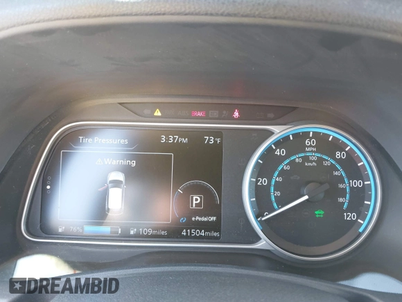 2018 Nissan LEAF S with VIN 1N4AZ1CP5JC315827, listed as a IAAI auction lot 41993989 with 41,504 mi miles and . Bid and sale history available at DreamBid. Image 7.