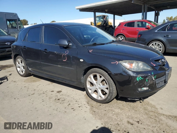 2007 Mazda 3 S Sport with VIN JM1BK144671708098, listed as a Copart auction lot 46688725 with 143,968 mi miles and Salvage Title. Bid and sale history available at DreamBid. Image 4.