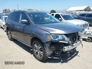 2018 Nissan Pathfinder SL with VIN 5N1DR2MN3JC637176, listed as a IAAI auction lot 42304257 with 113,439 mi miles and . Bid and sale history available at DreamBid. Image 1.