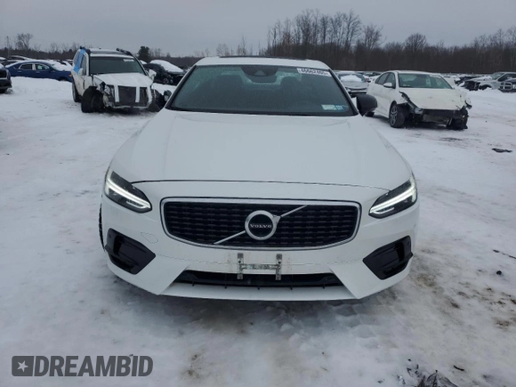 2020 Volvo S90 R-Design with VIN LVYA22MT2LP173215, listed as a Copart auction lot 46662405 with 54,491 mi miles and Salvage Title. Bid and sale history available at carsss.com. Image 5.
